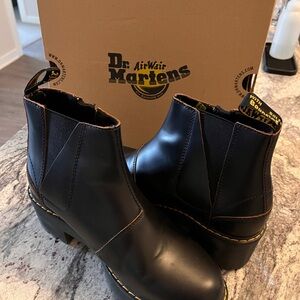 Dr. Martens Black Chelsea Platform Boots